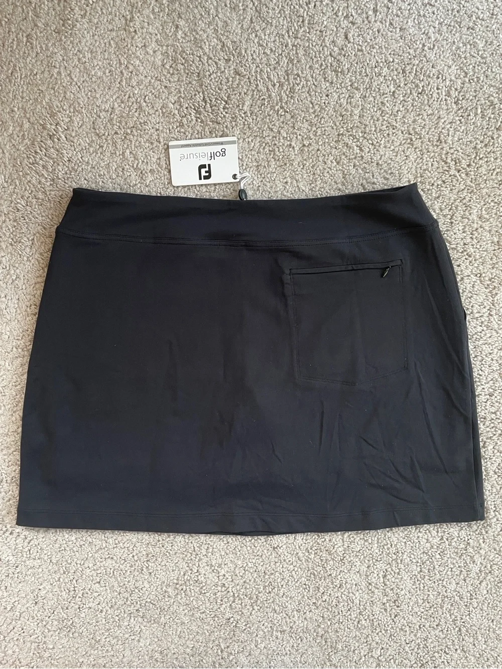 FootJoy Golfleisure Black Mid / High Rise Athletic Knit Golf Skort Size XL